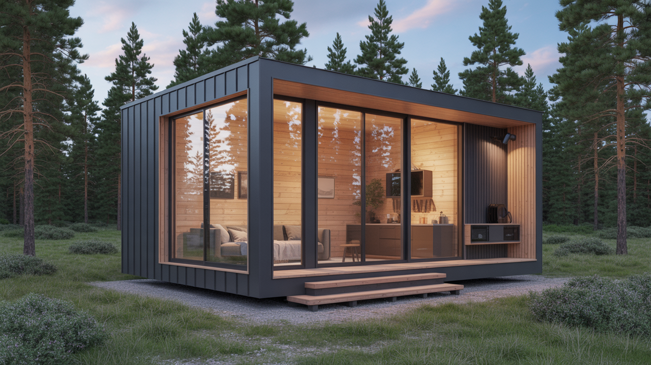 Alpine Studio - 12' × 18' modern prefab cabin