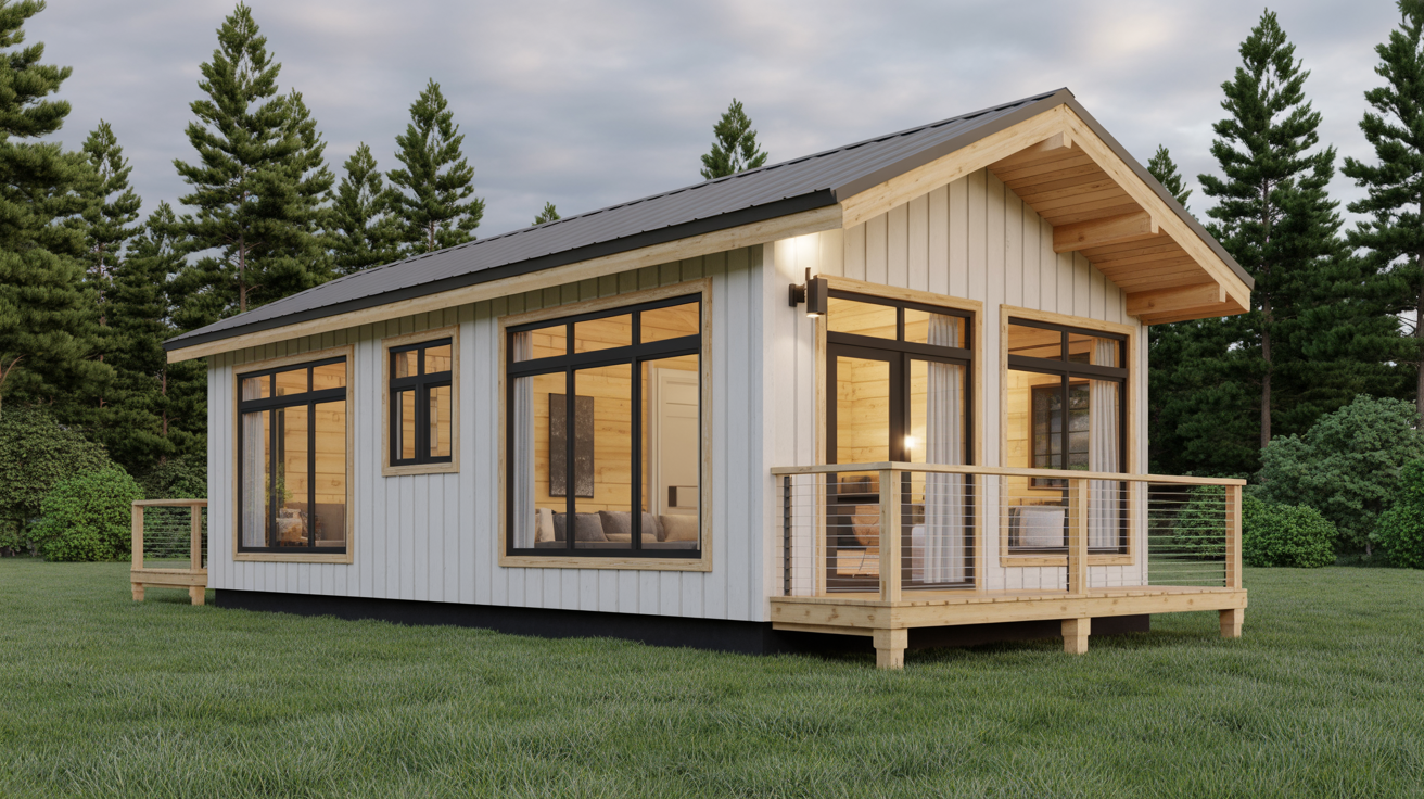 Cascade Lodge - 12' × 22' modern prefab cabin