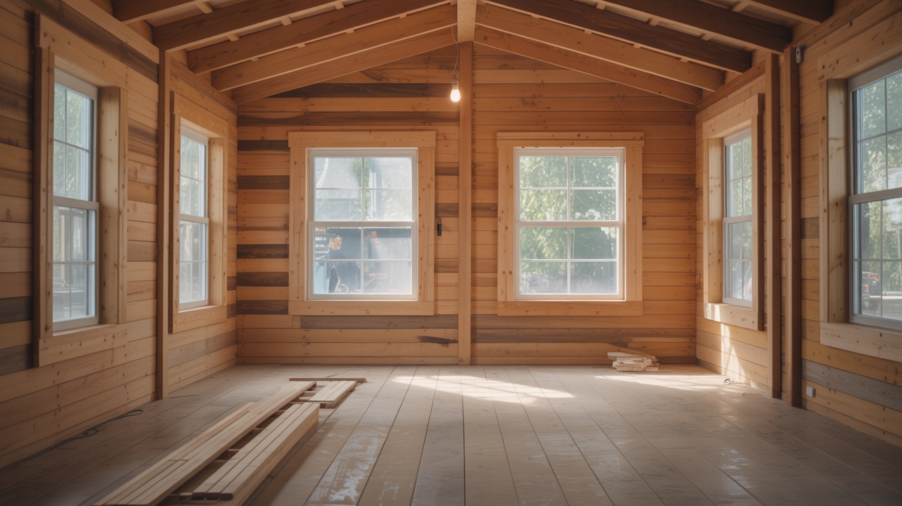 Cabin interior finishing work