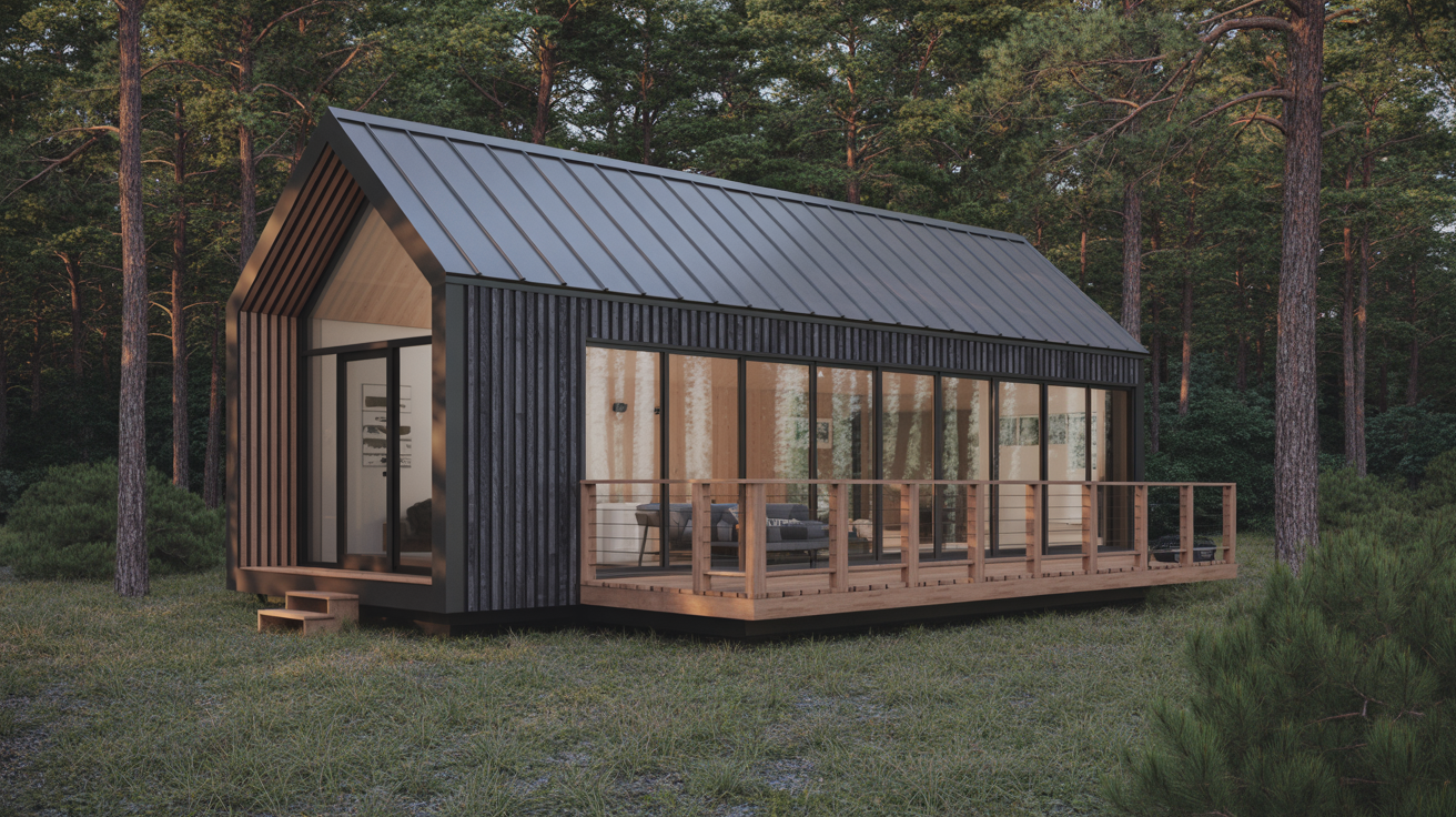 Forest Edge - 14' × 24' modern prefab cabin