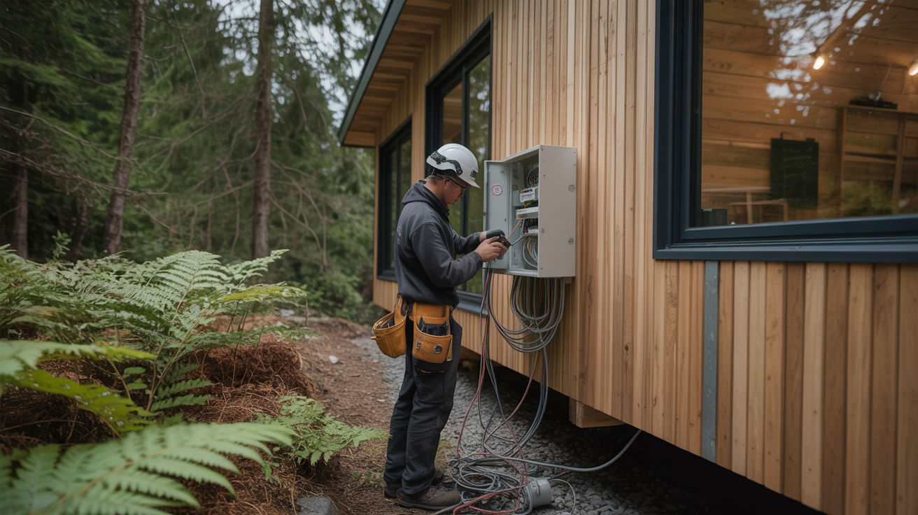 Electrical connections at cabin