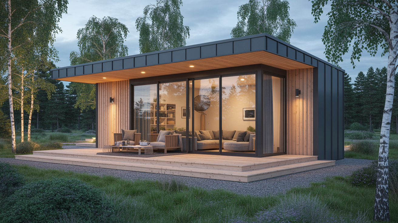 Nordic Haven - 12' × 22' modern prefab cabin