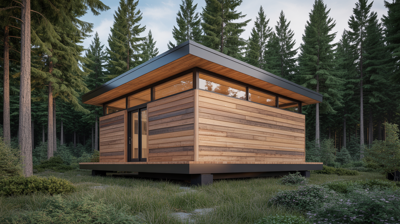 Timber Edge - 12' × 20' modern prefab cabin